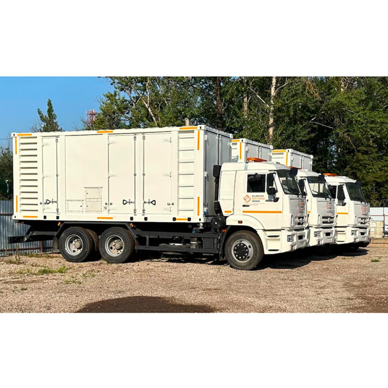 Дизельная электростанция 700 кВт в контейнере на шасси